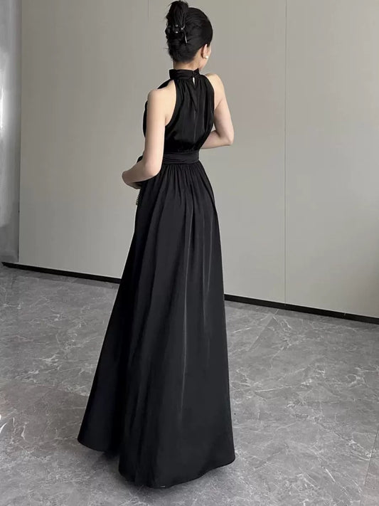 Elegant halter maxi dress