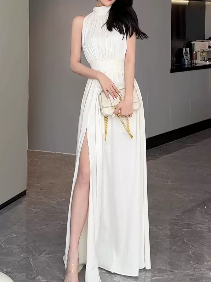 Elegant halter maxi dress