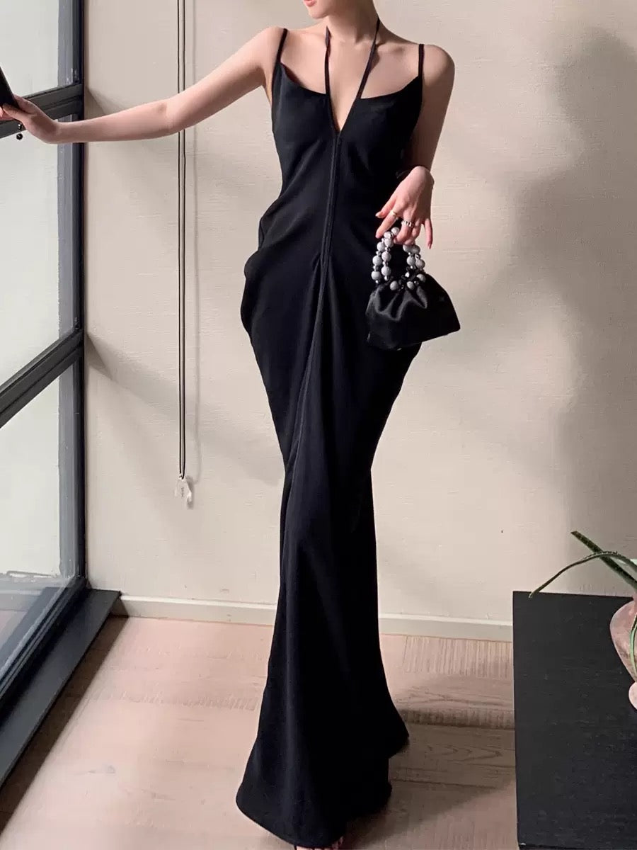 Venus Halter Slip Maxi Dress