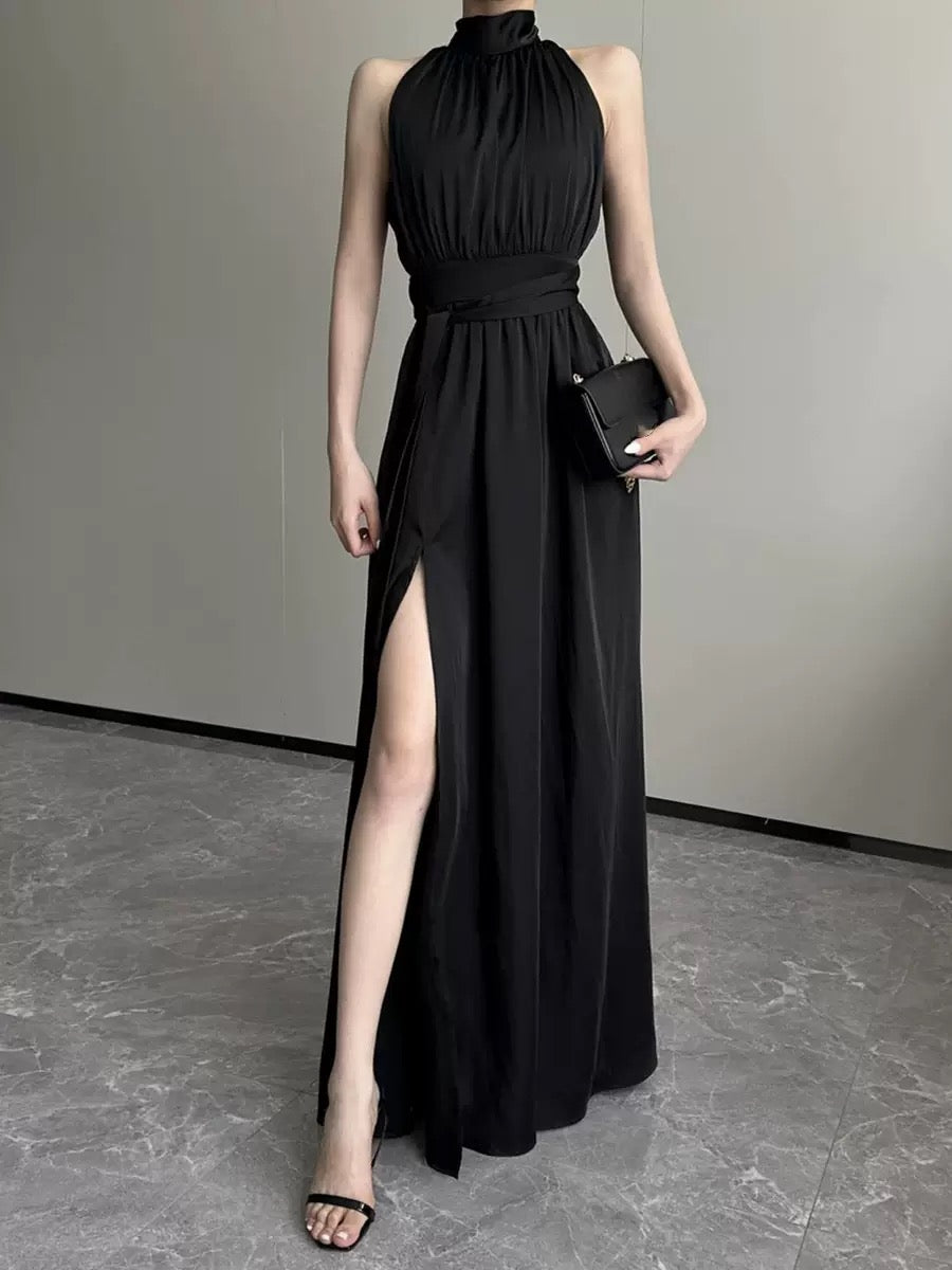 Elegant halter maxi dress