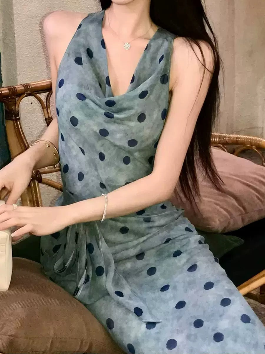Vintage polka‑dot two‑piece set