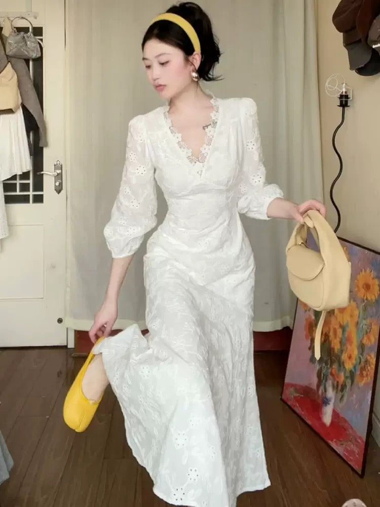 ✨Vintage Embroidered Lace Mermaid Dress
