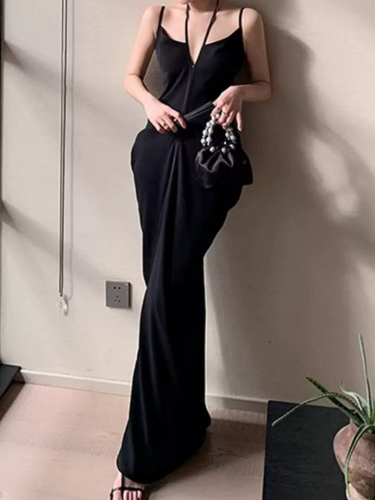 Venus Halter Slip Maxi Dress
